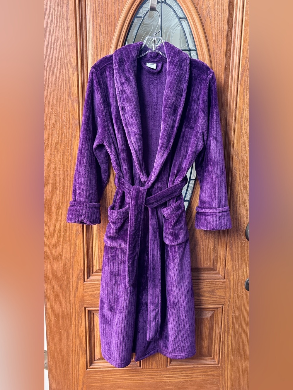Women's Sonoma Goods For Life® Long Plush Wrap Rob Purple Size X-Small - Picture 2 of 9